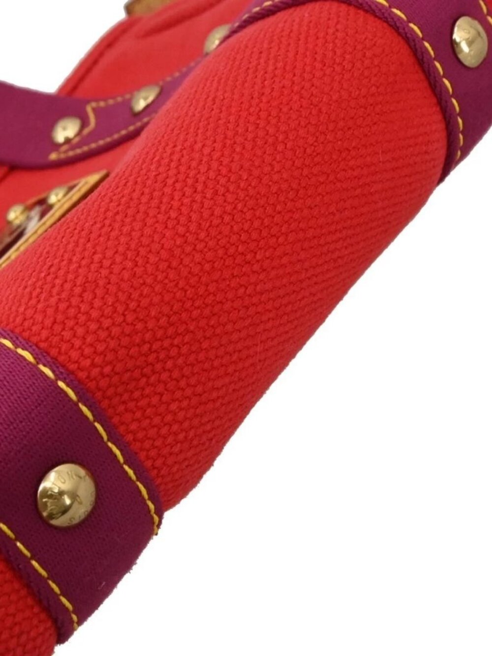 Louis Vuitton Red Purple Antigua Cabas PM Tote Bag M40037 FL0065 155728 - Picture 4 of 10